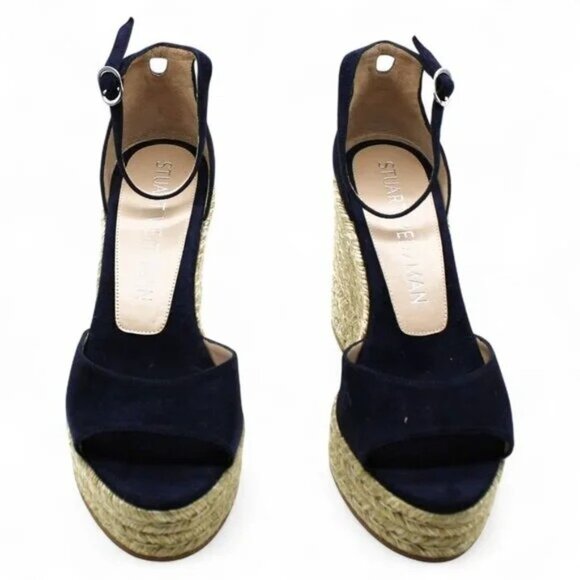 Stuart Weitzman Women S Nudistcurve Platform Wedge Espadrille Sandals - Picture 2 of 6